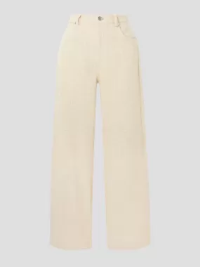 Grayson Cotton Tweed Wide-Leg Pants