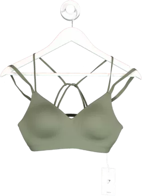 gymshark Green Strappy Back Light Support Bra UK S