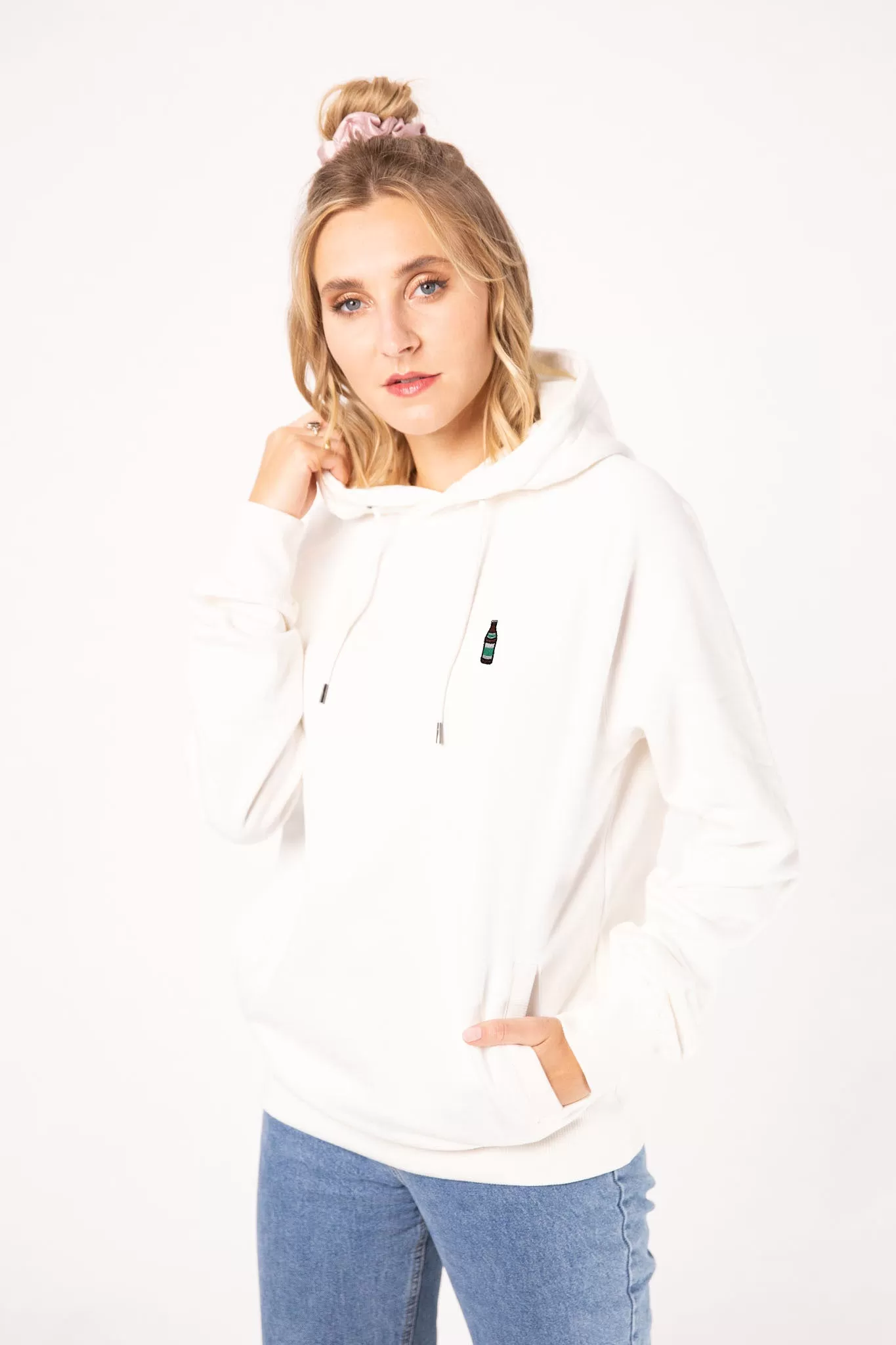 Helles | Bestickter Bio-Baumwoll Frauen Hoodie