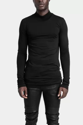 High neck long sleeve tee