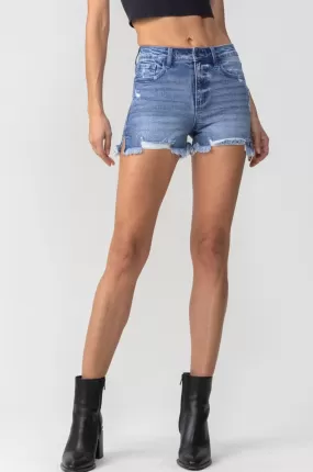 High Rise Side Slit Shorts