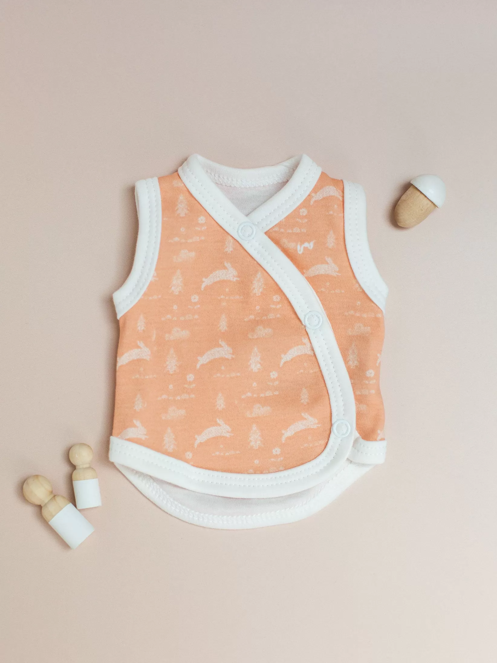 Incubator Vest, Leaping Bunnies , Premium 100% Organic Cotton