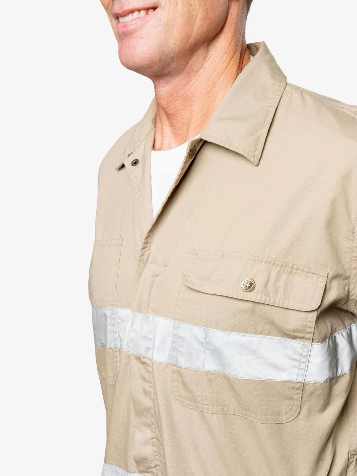 Insect Shield Men's Lightweight Cotton Coverall with Hi-Vis