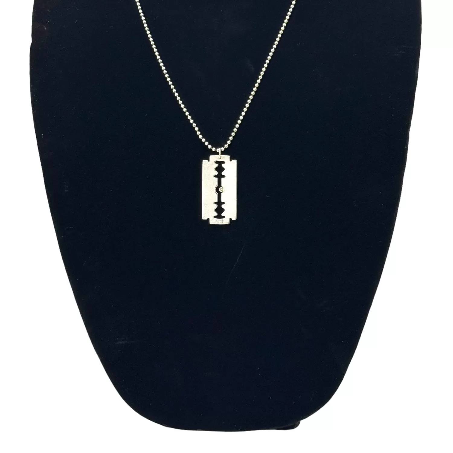 JESSICA ELLIOTT Sterling Silver Razor Blade Pendant Necklace