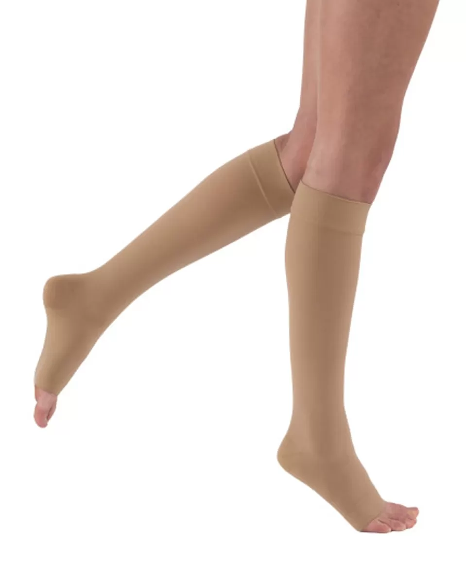 Jobst Relief Unisex OPEN TOE Knee Highs w/ Silicone Top Band 20-30 mmHg