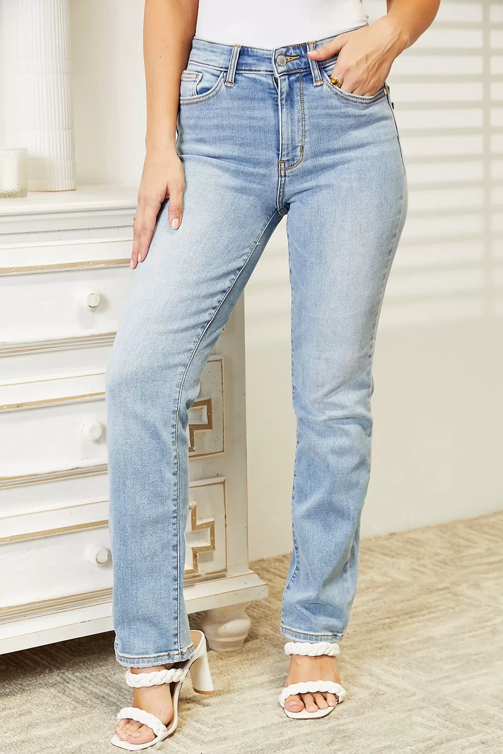 Judy Blue High Waist Jeans in Light