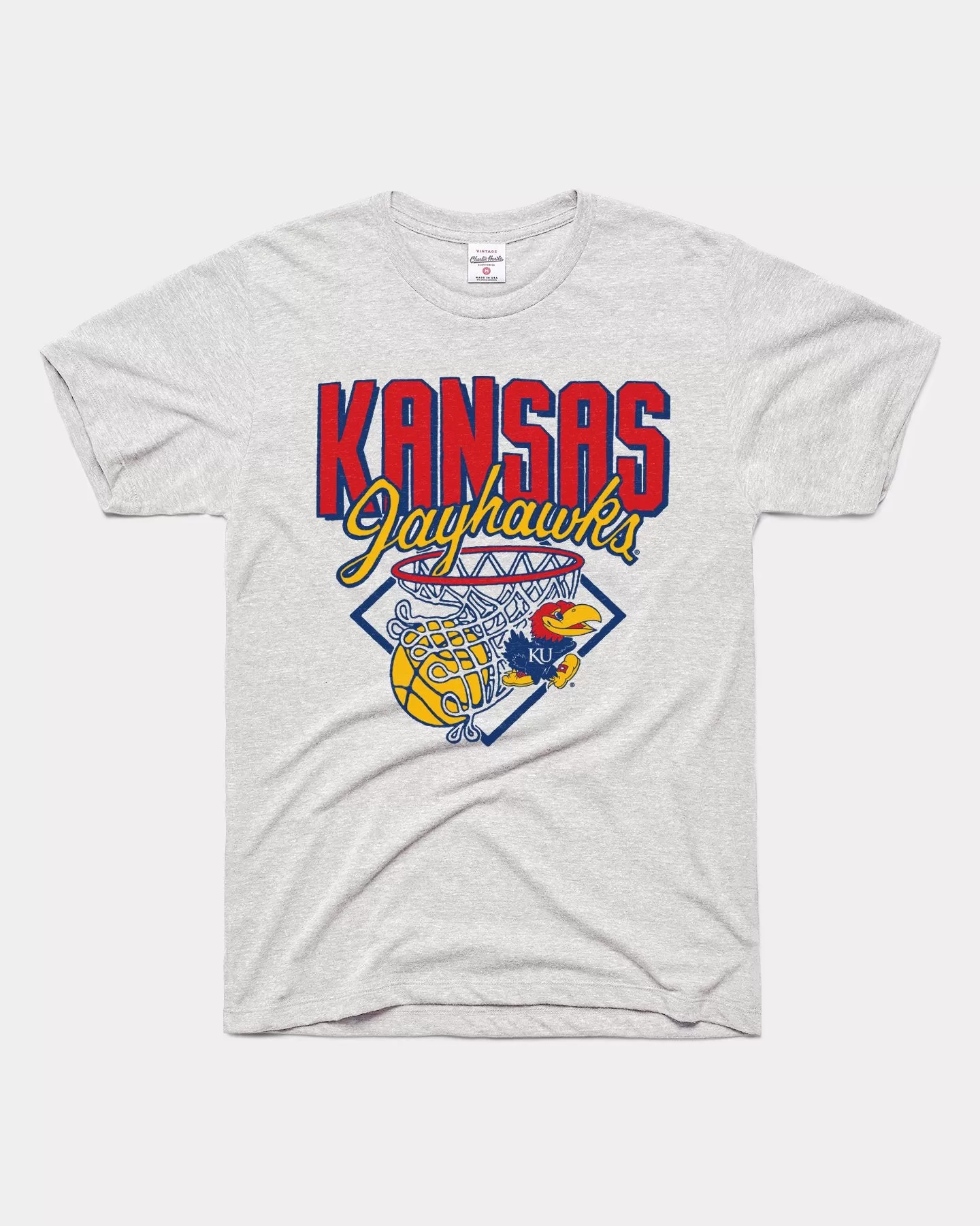 Kansas Jayhawks Nothin' But Net Ash T-Shirt