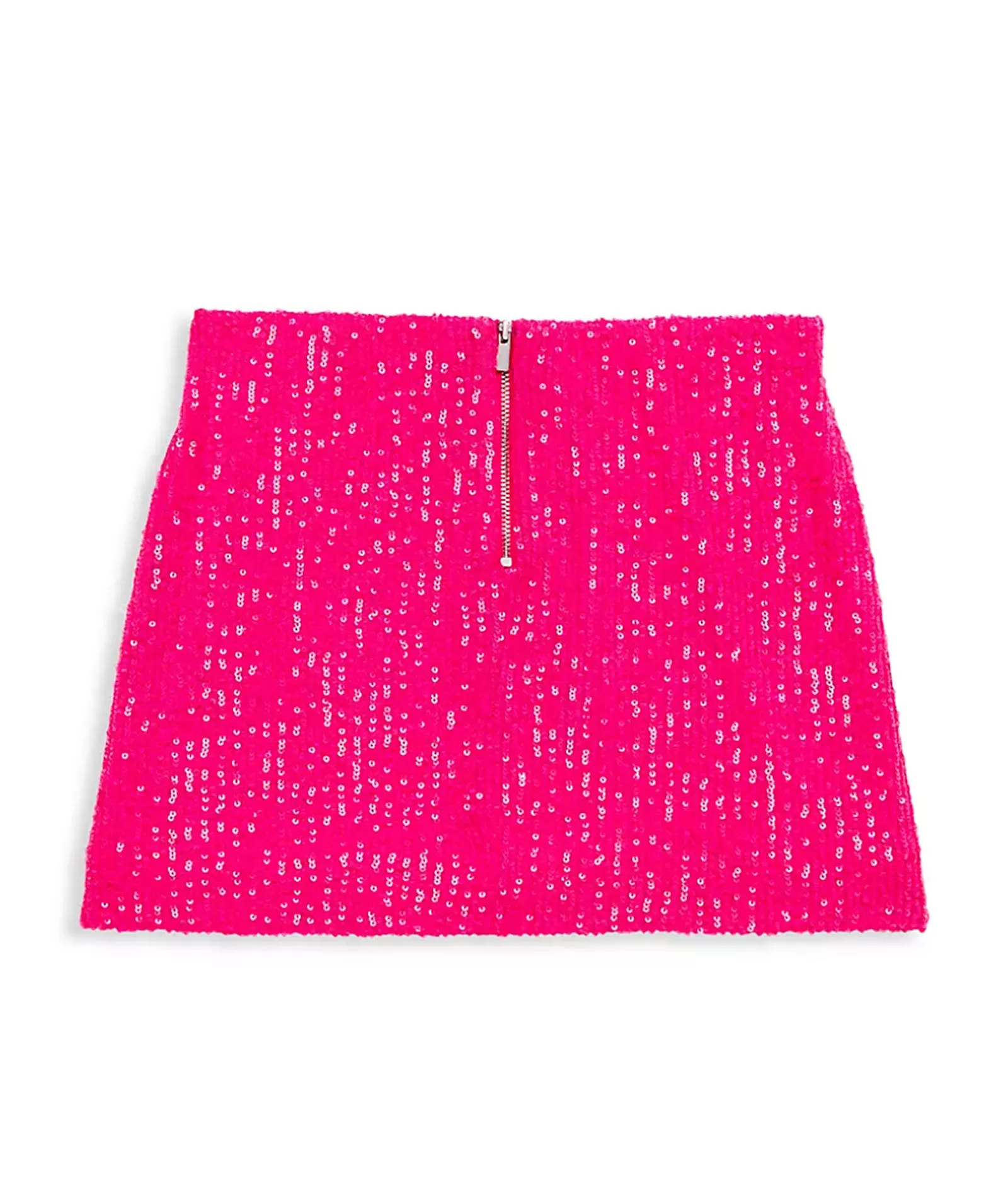 Katie J NYC Girls Taylor Sequin Skirt Neon Pink