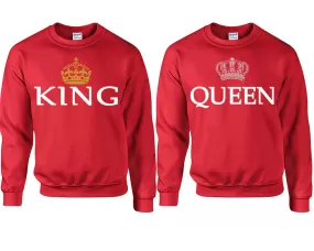 King and Queen Couple Matching Sweaters, Couple Crewnecks