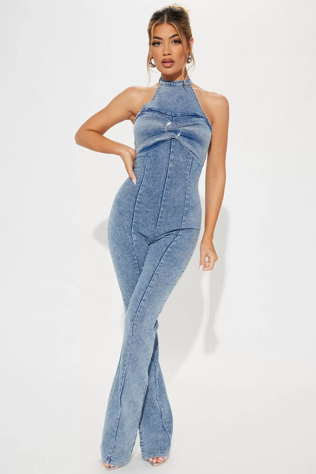 Kittie Denim Jumpsuit - Light Wash