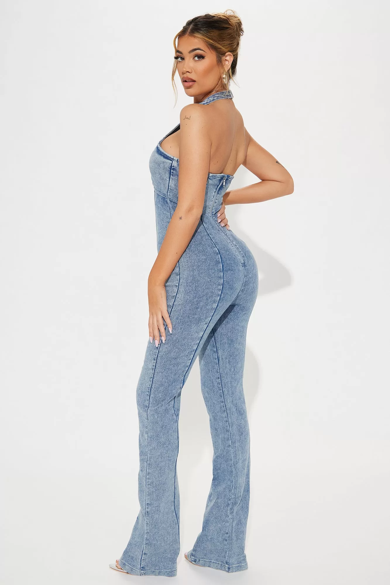 Kittie Denim Jumpsuit - Light Wash