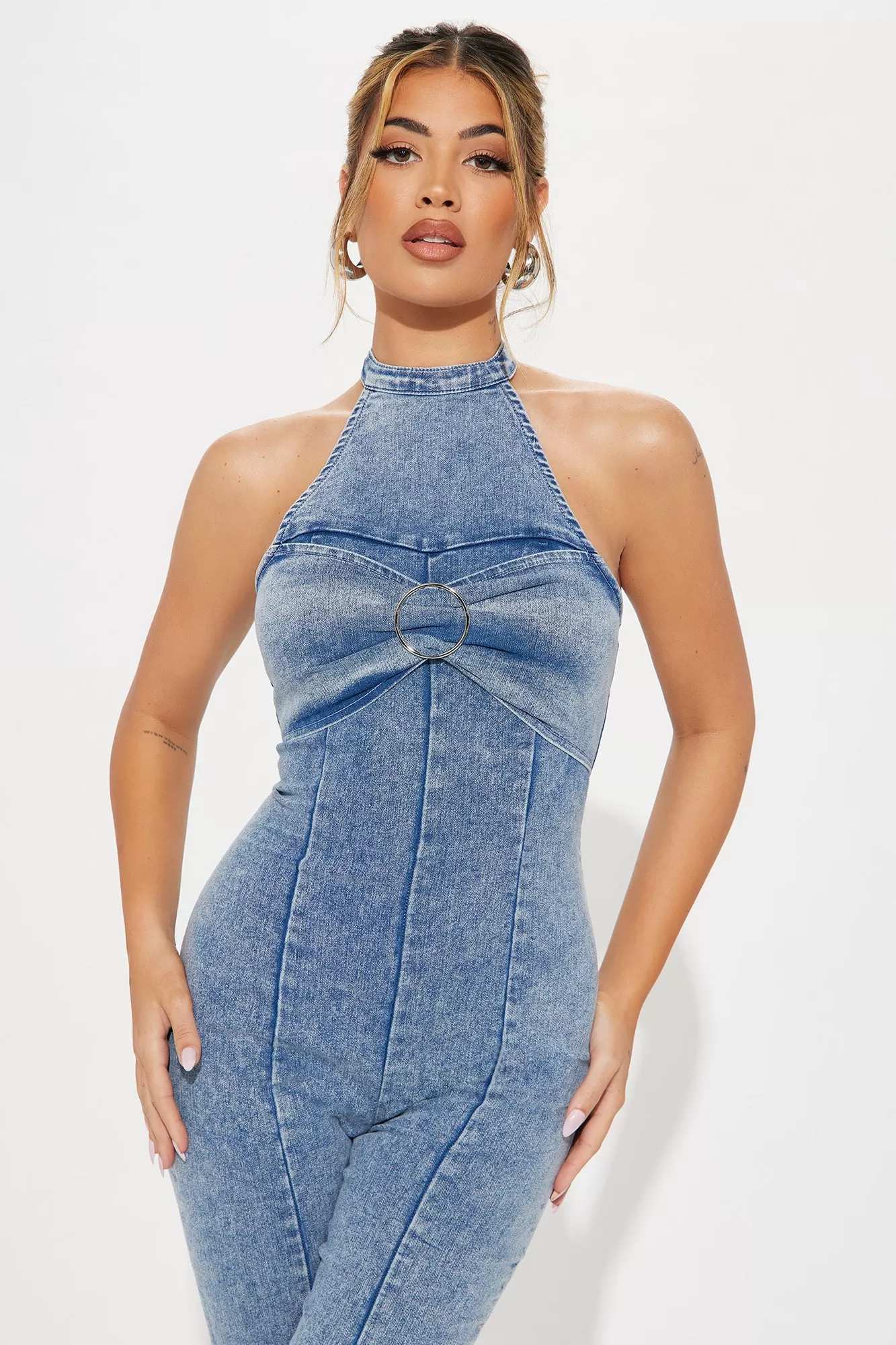 Kittie Denim Jumpsuit - Light Wash