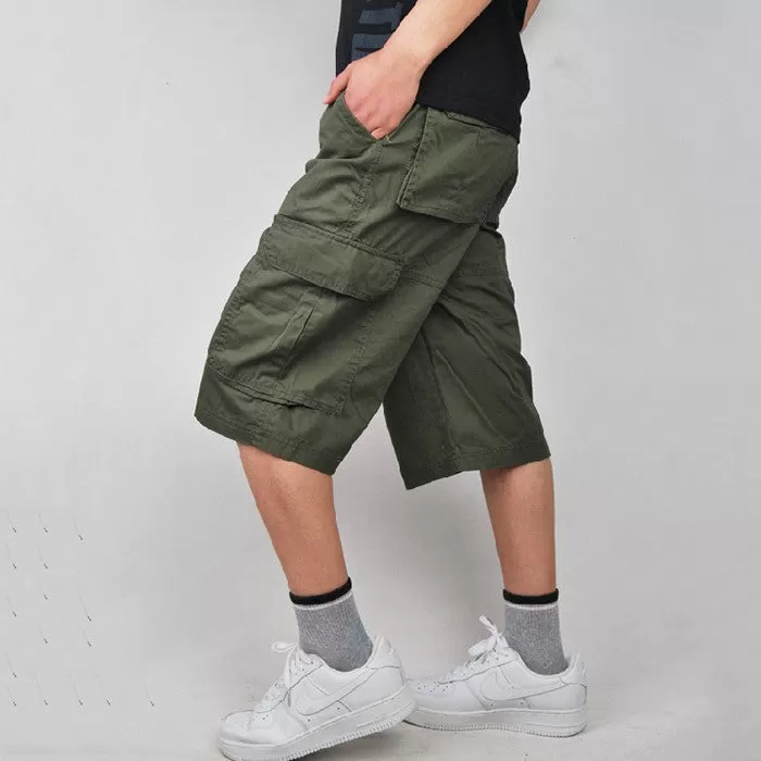 Large Size Pure Cotton Multi-Pocket Outdoor Men's Shorts