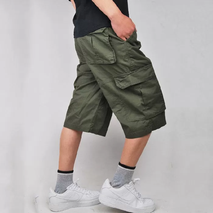 Large Size Pure Cotton Multi-Pocket Outdoor Men's Shorts