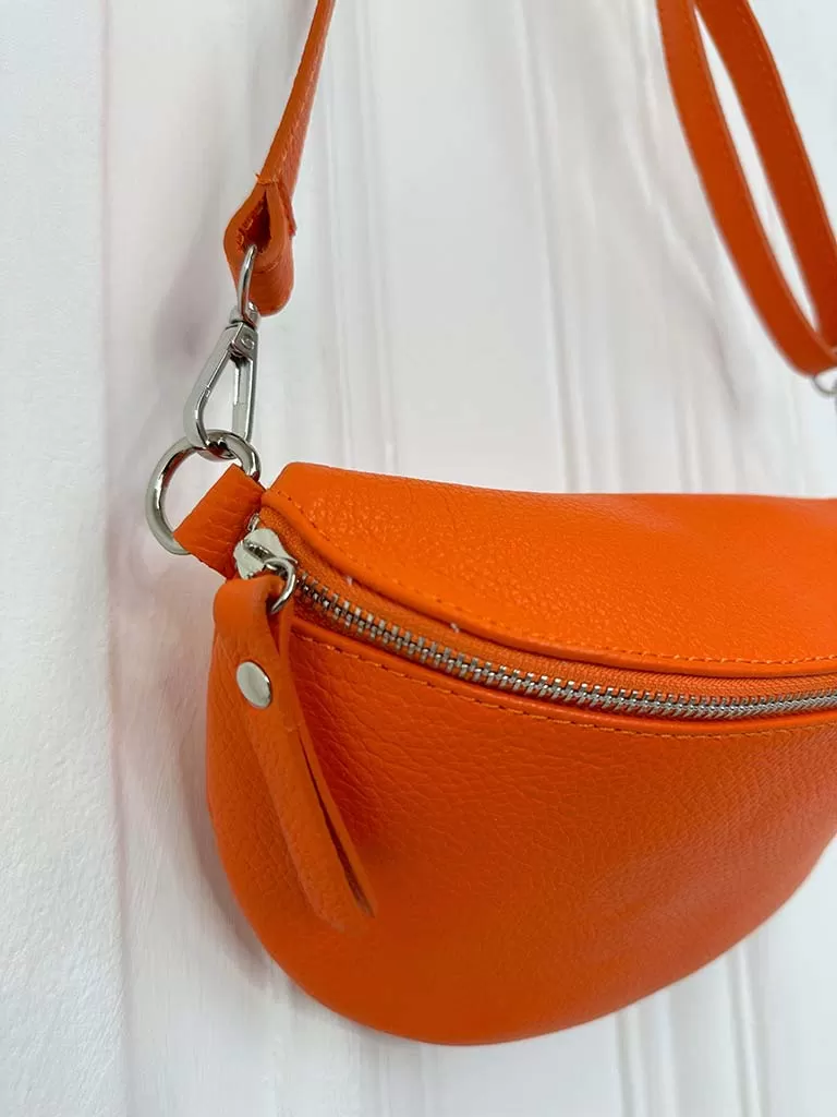 Leather Bumbag - Orange