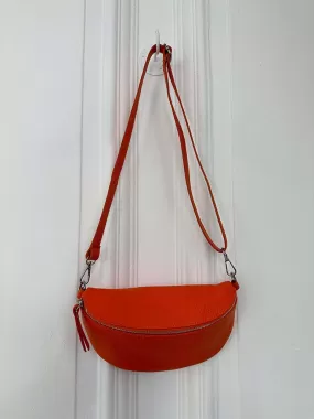 Leather Bumbag - Orange