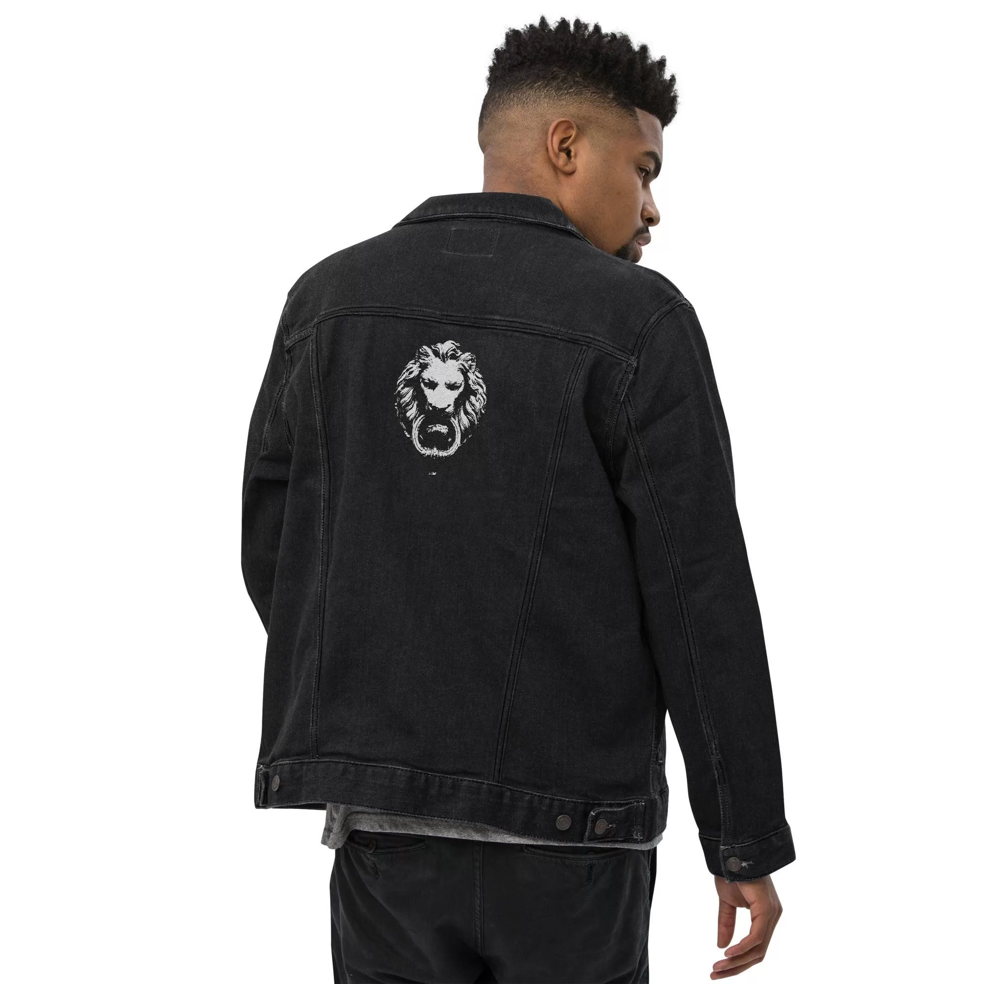 Lion Embroidered Denim jacket