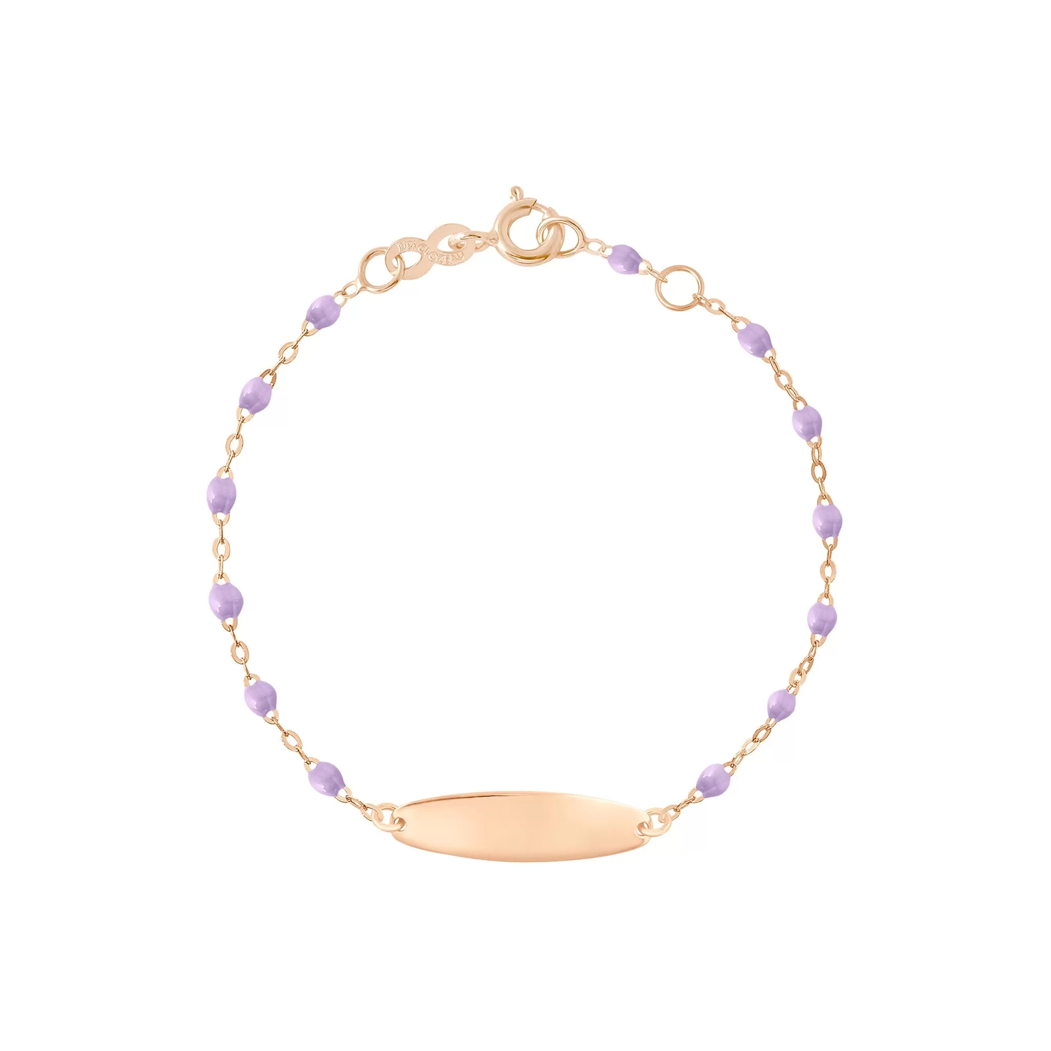 Little Gigi Lilac bracelet, Oval plaque, Rose Gold, 5.1"