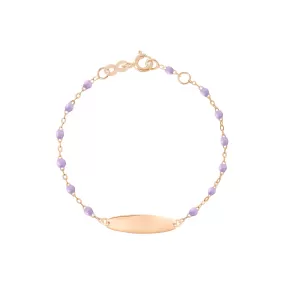 Little Gigi Lilac bracelet, Oval plaque, Rose Gold, 5.1"