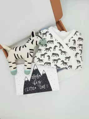 Little Zebras Gift Set - Sleepsuit, Zebra toy & Card