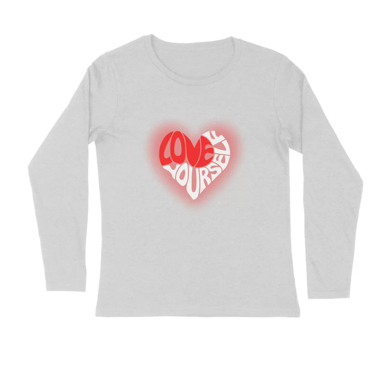 Love-Yourself Typography Print Full Sleeves Cotton  T-shirt for Men