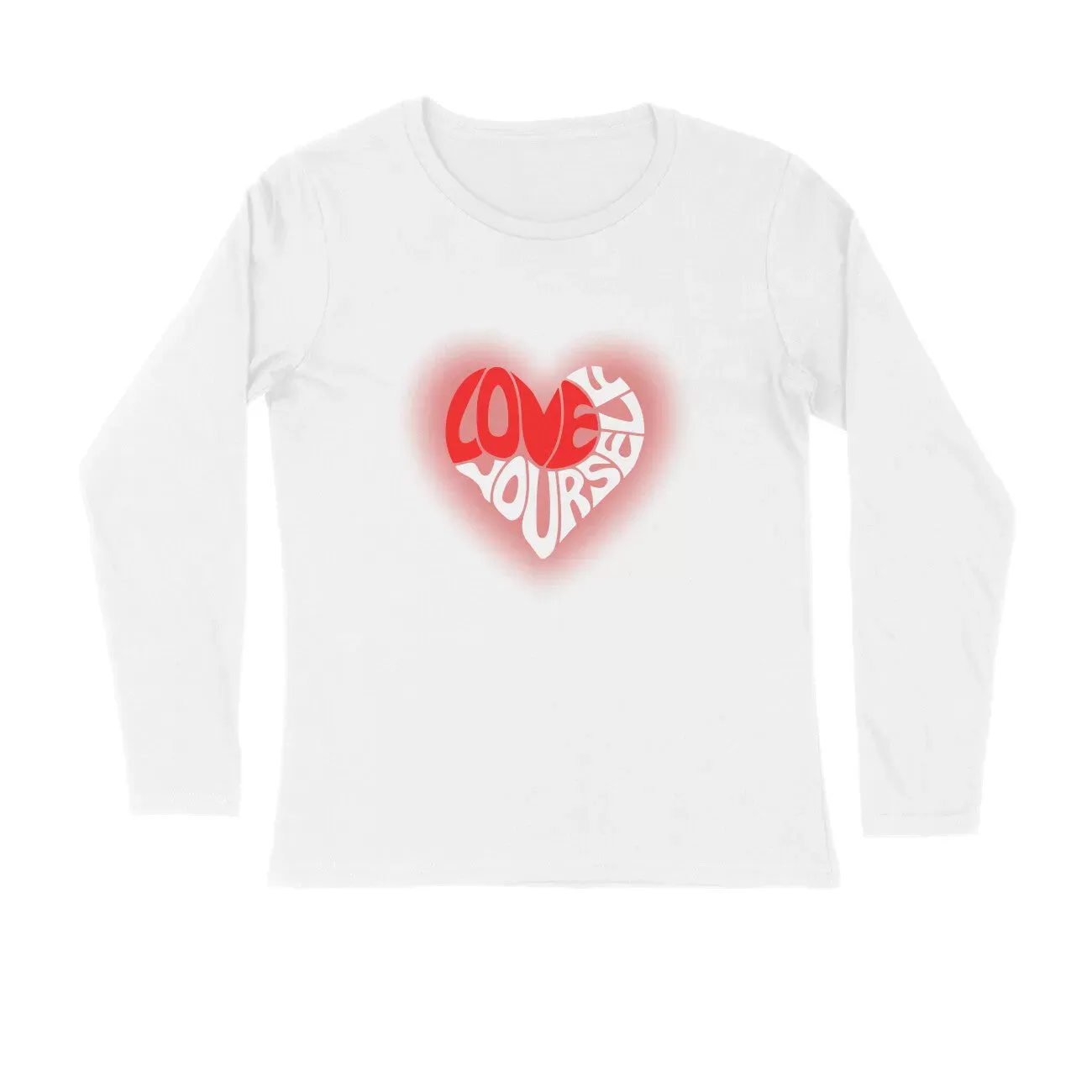 Love-Yourself Typography Print Full Sleeves Cotton  T-shirt for Men