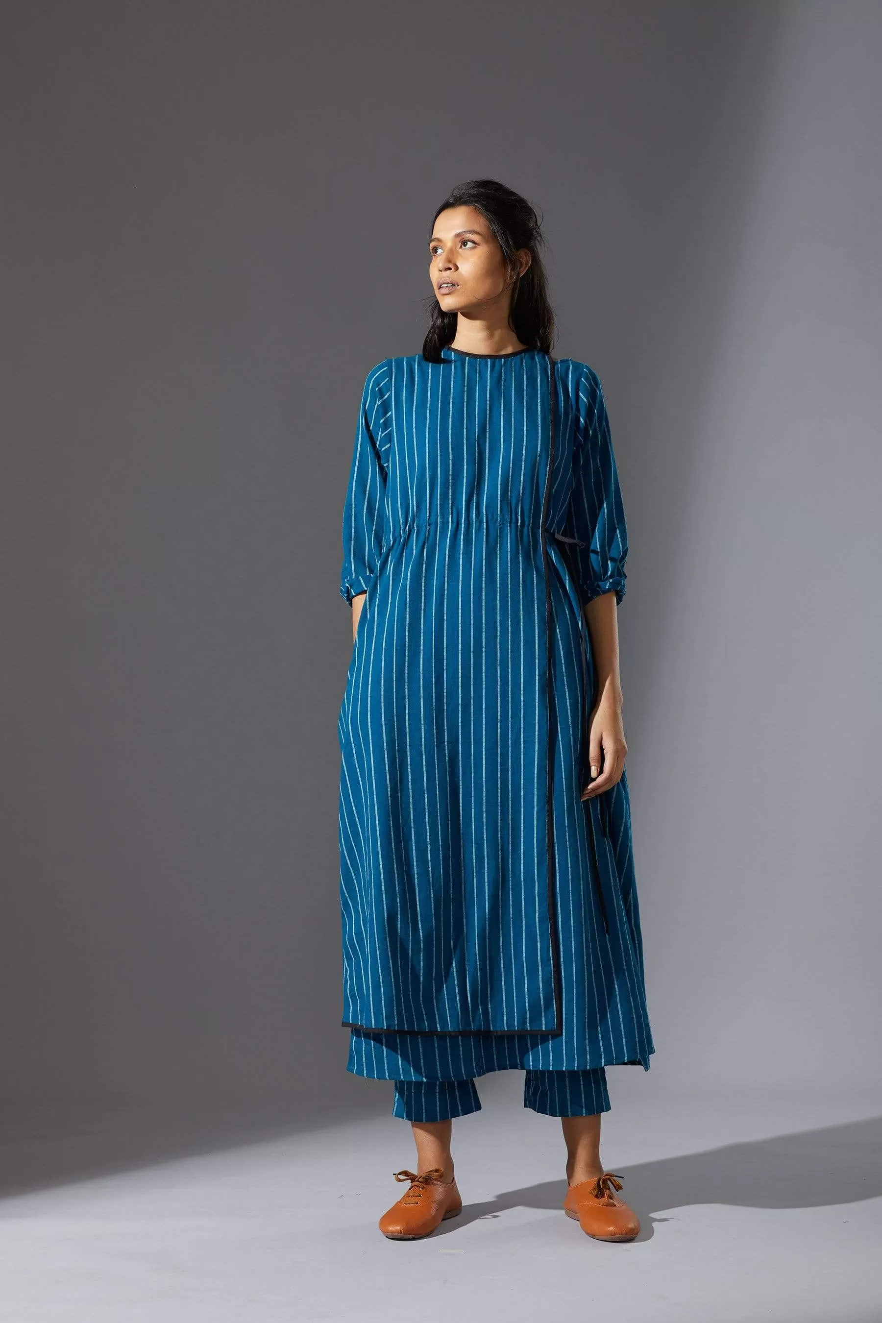 Mati Blue Overlap Tunic