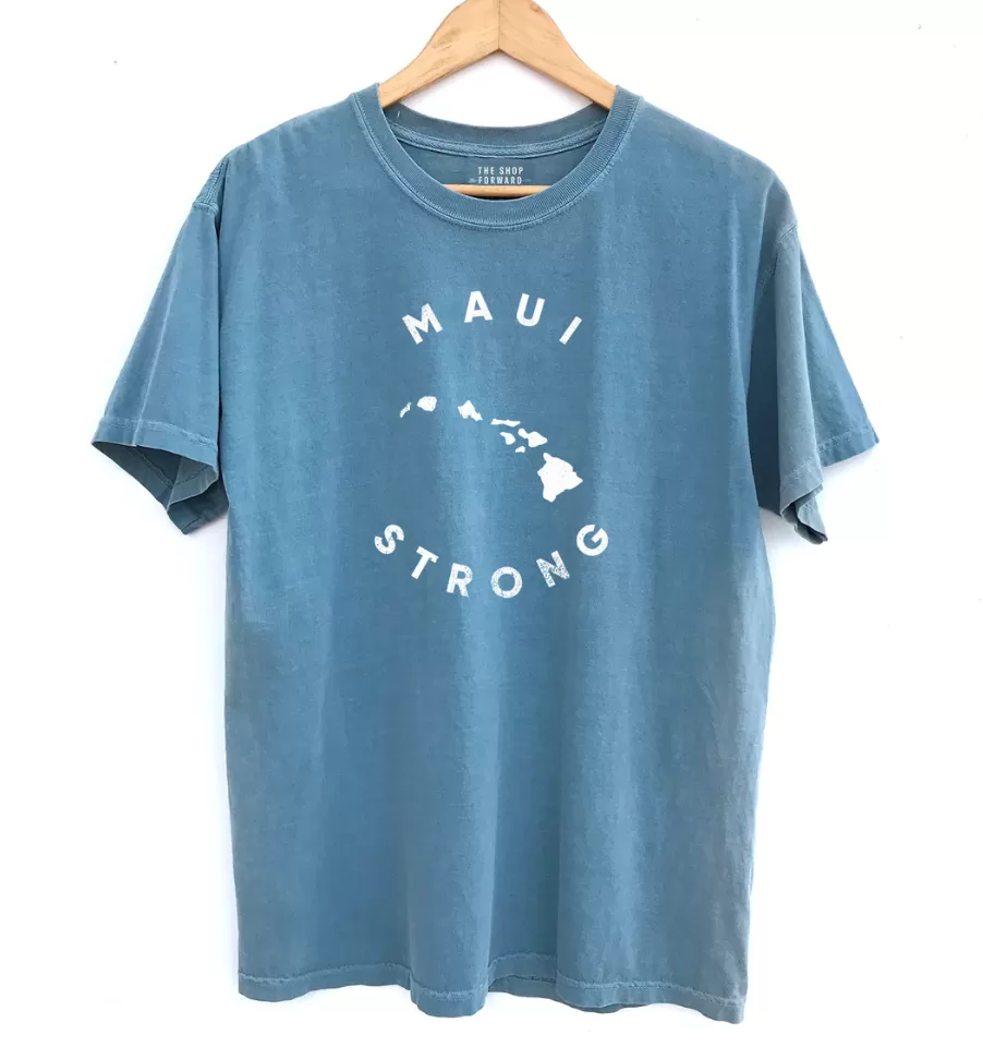 'MAUI STRONG' Unisex Tee - BLUE