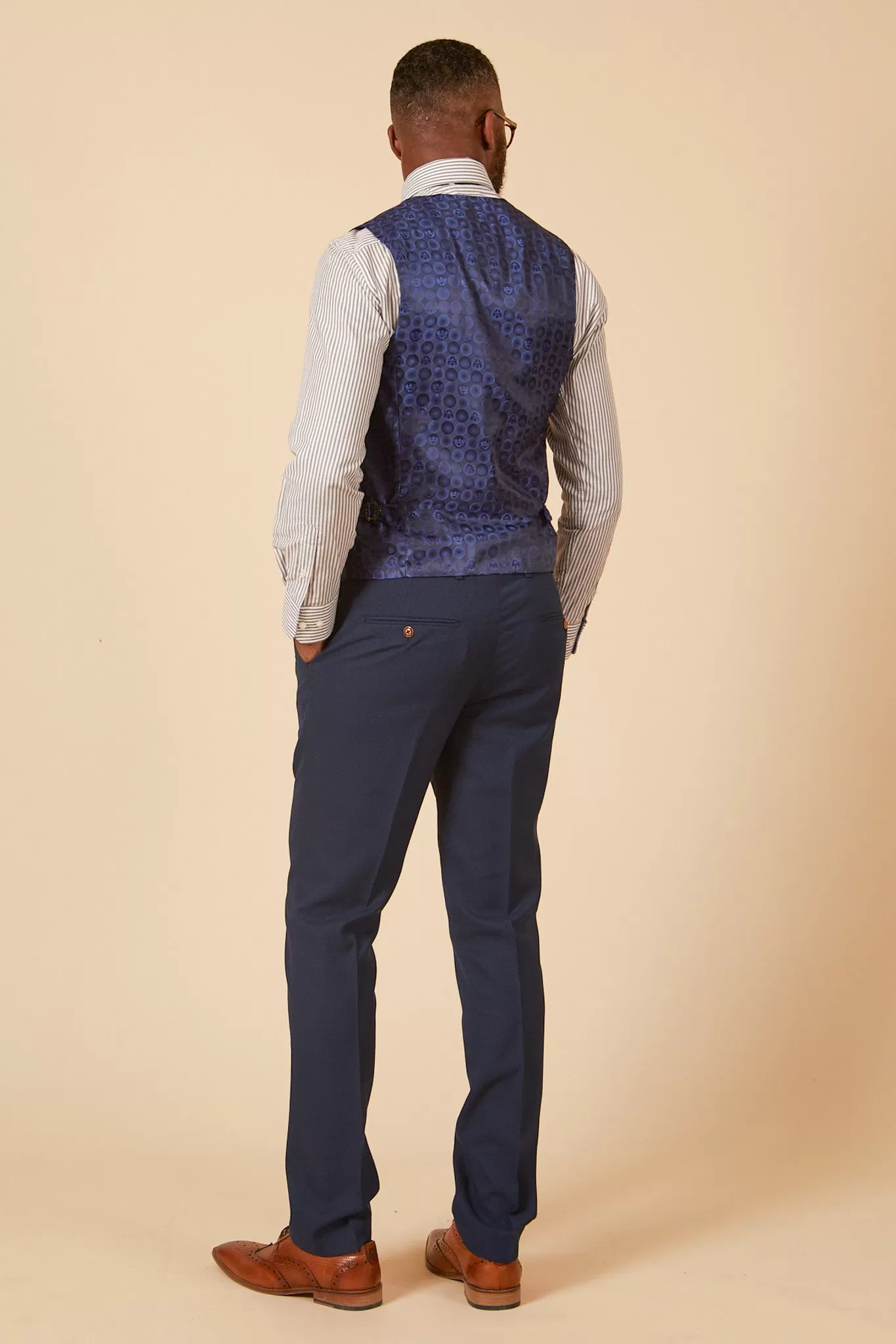 MAX - Royal Blue Single Breasted Waistcoat