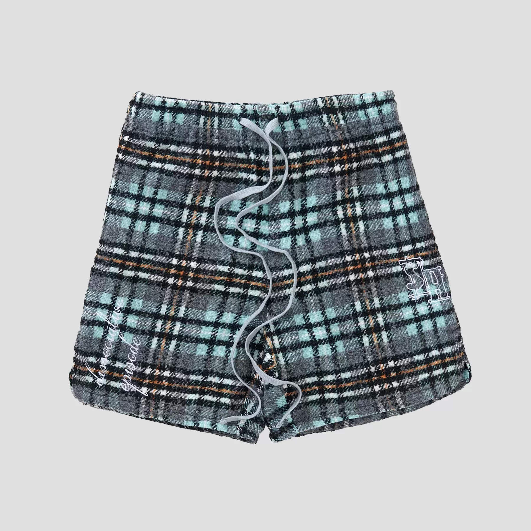 MEMORY LOSS WOVEN SHORTS MINT PLAID