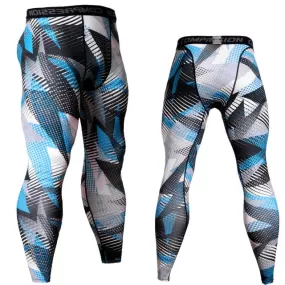 Men's Camouflage 'Digital Bath' Compression Leggings Spats