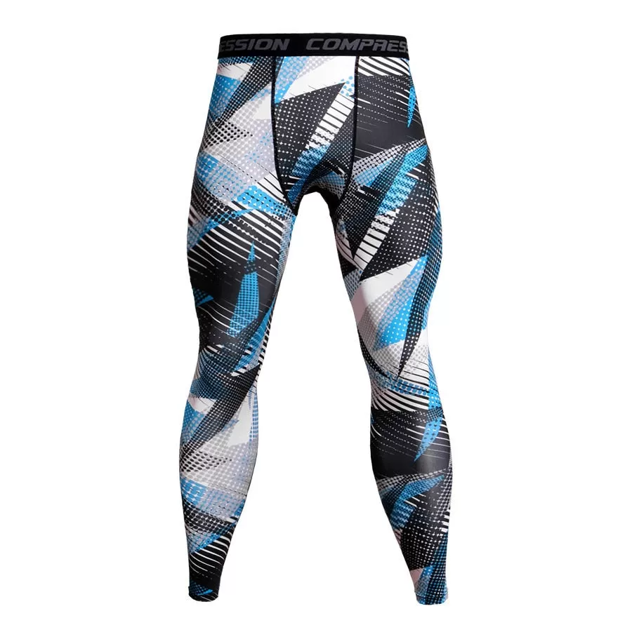 Men's Camouflage 'Digital Bath' Compression Leggings Spats