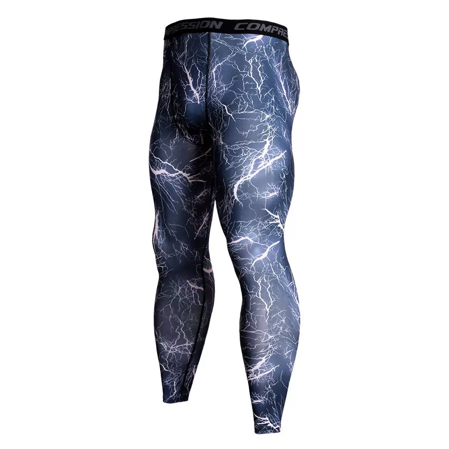 Men's Camouflage 'Lightning' Compression Leggings Spats