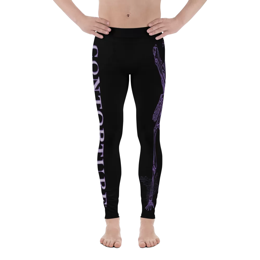 Men's Contorture Leggings Tights: Black Sabbath Purple