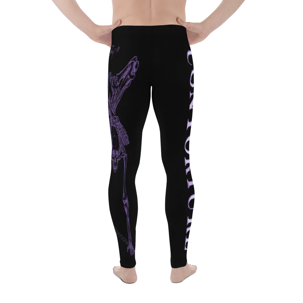 Men's Contorture Leggings Tights: Black Sabbath Purple