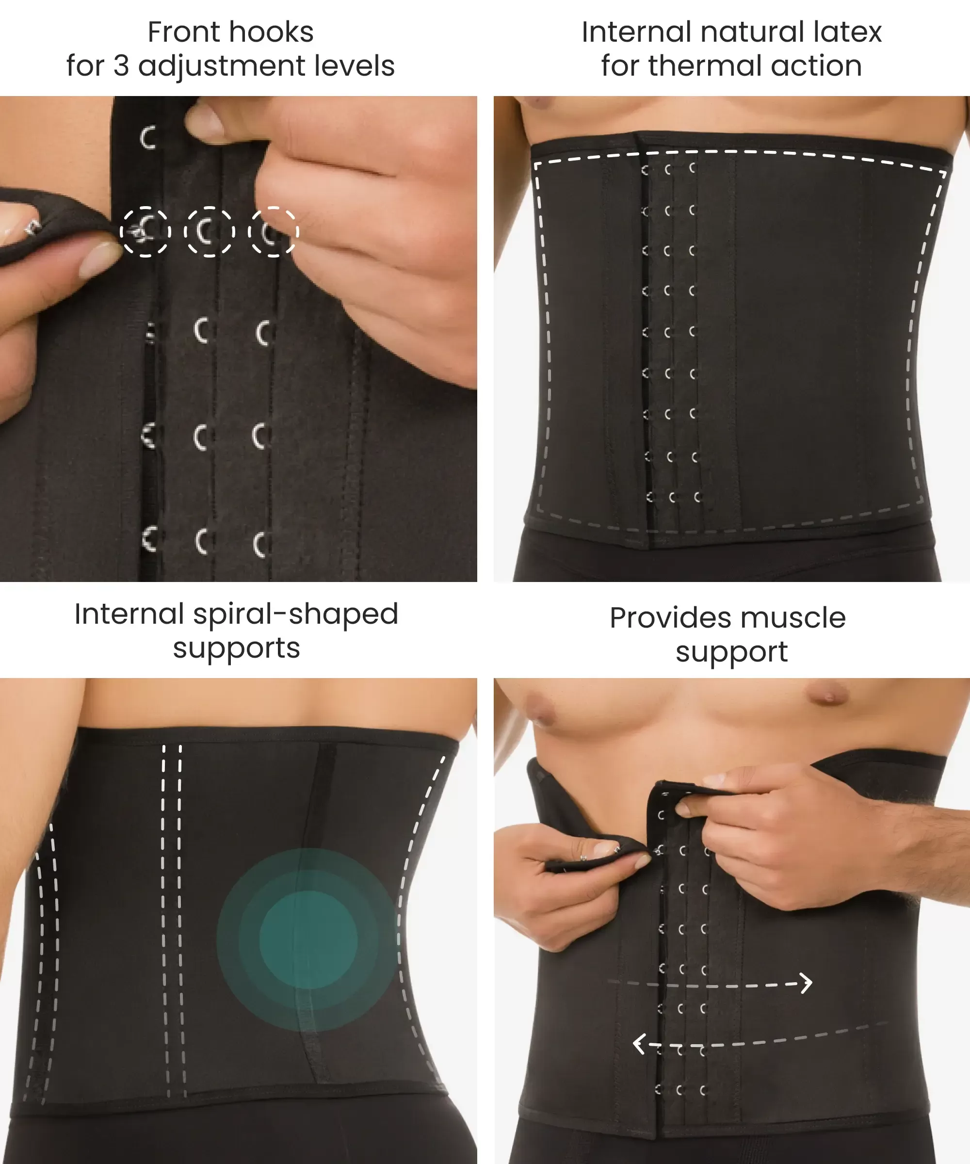 Men’s support and control waist cincher - Style 7016