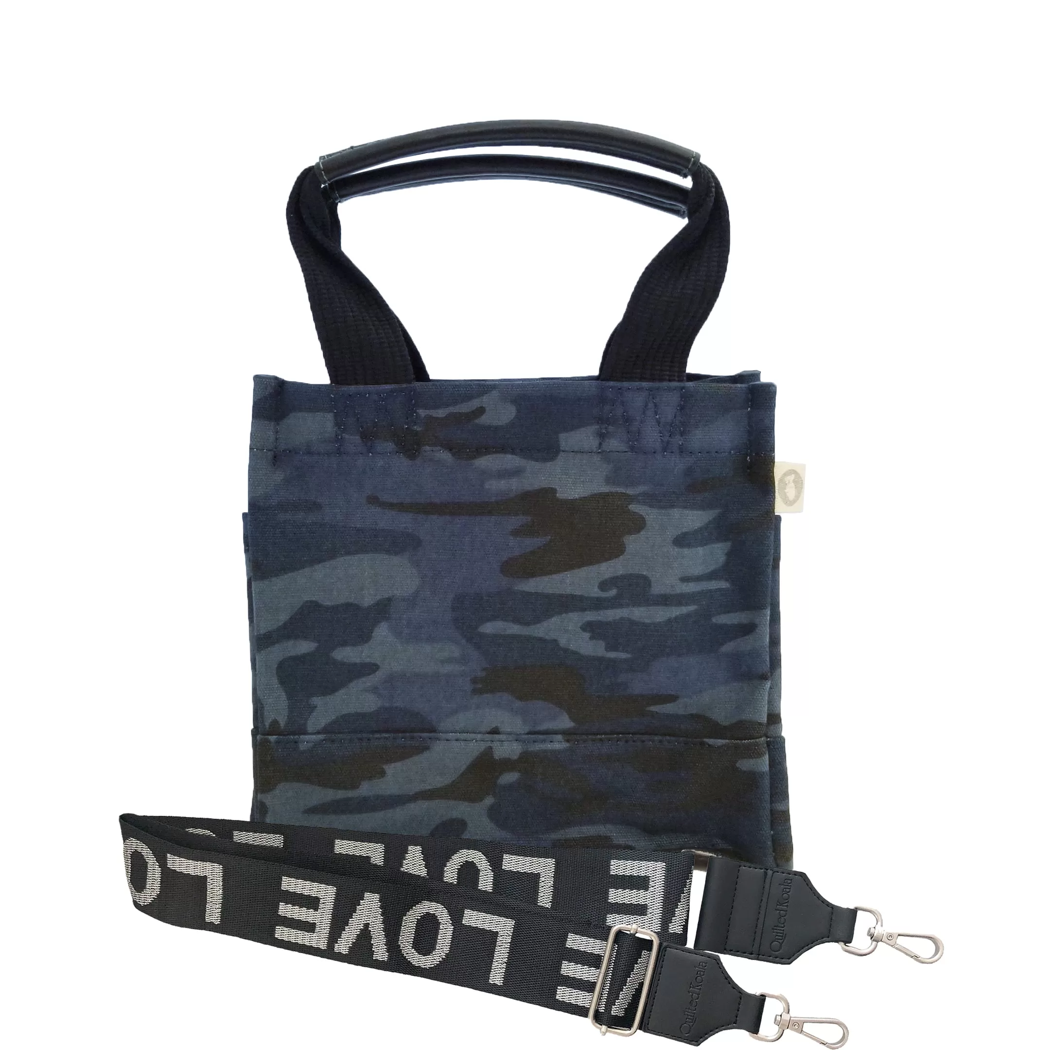 Mini Monogram Mini Luxe North South: Dark Blue Camouflage