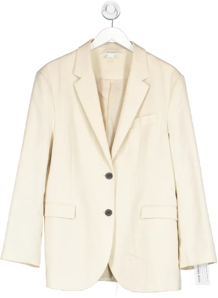 Monki Cream Warming Beige Oversize Blazer UK M