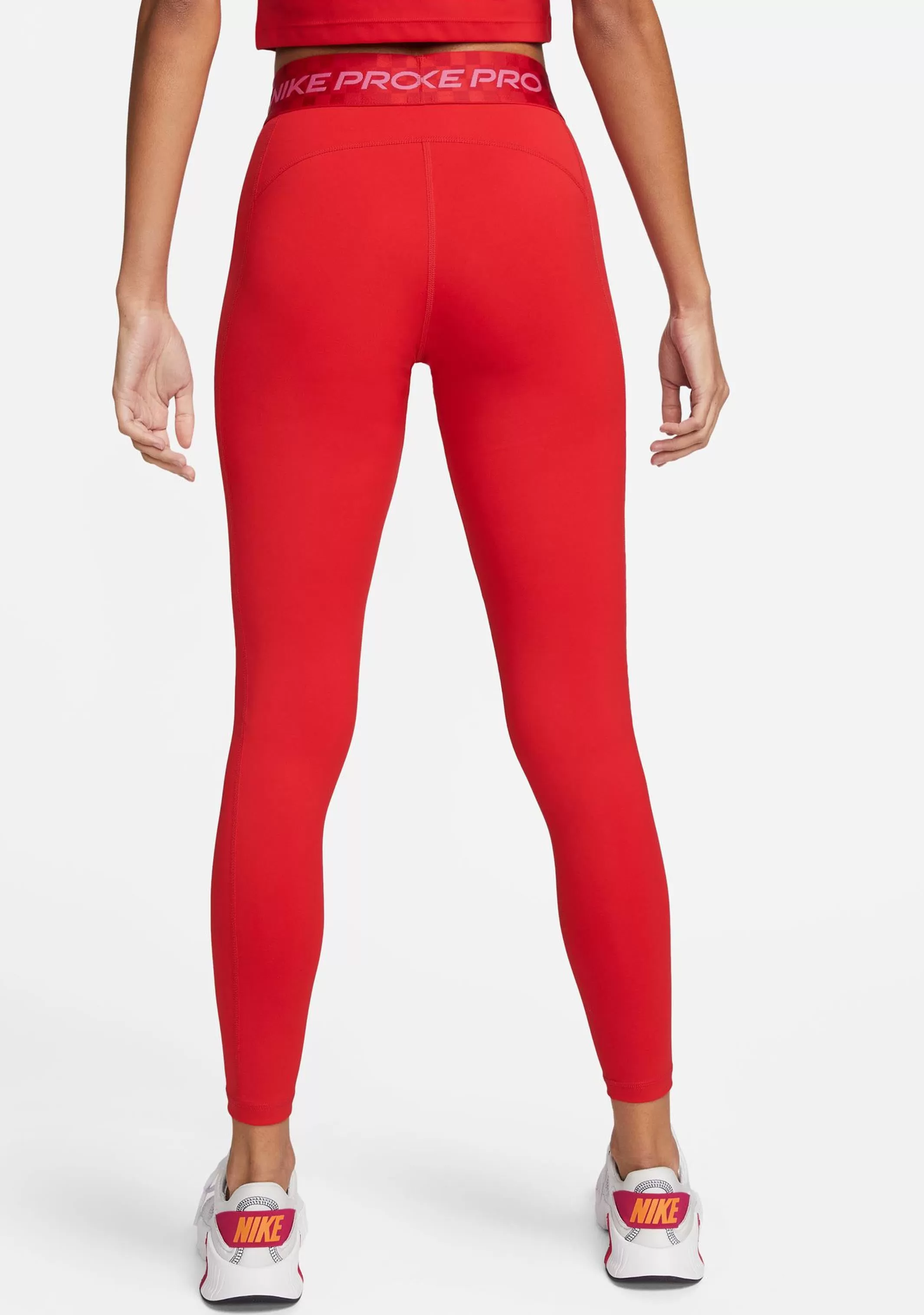 Nike Pro Women's Mid-Rise Full-Length Graphic Training Leggings <BR> DX0080 657