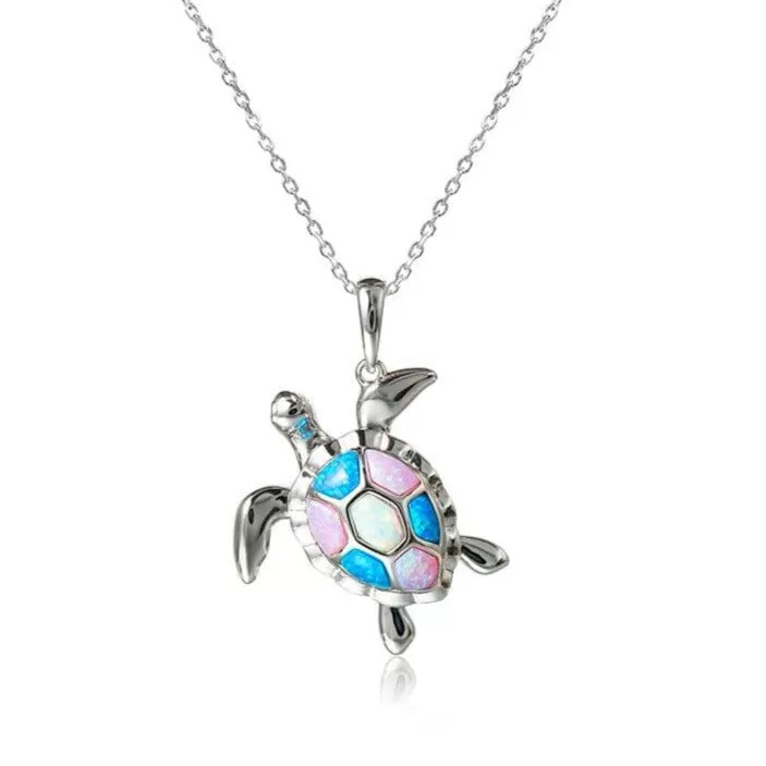 Opal Tide Pool Honu Pendant