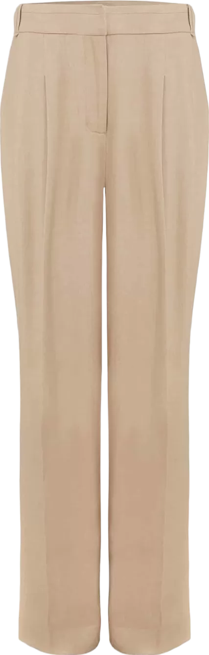 Phase Eight Beige Linen Blend Addison Pleat Front Trouser BNWT UK 8