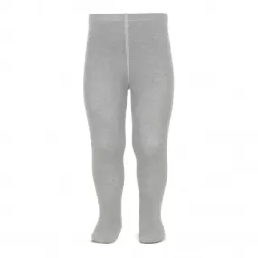 Plain stitch basic tights ALUMINIUM