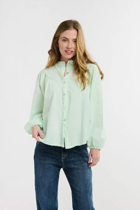 Plume Cotton Shirt - Mint