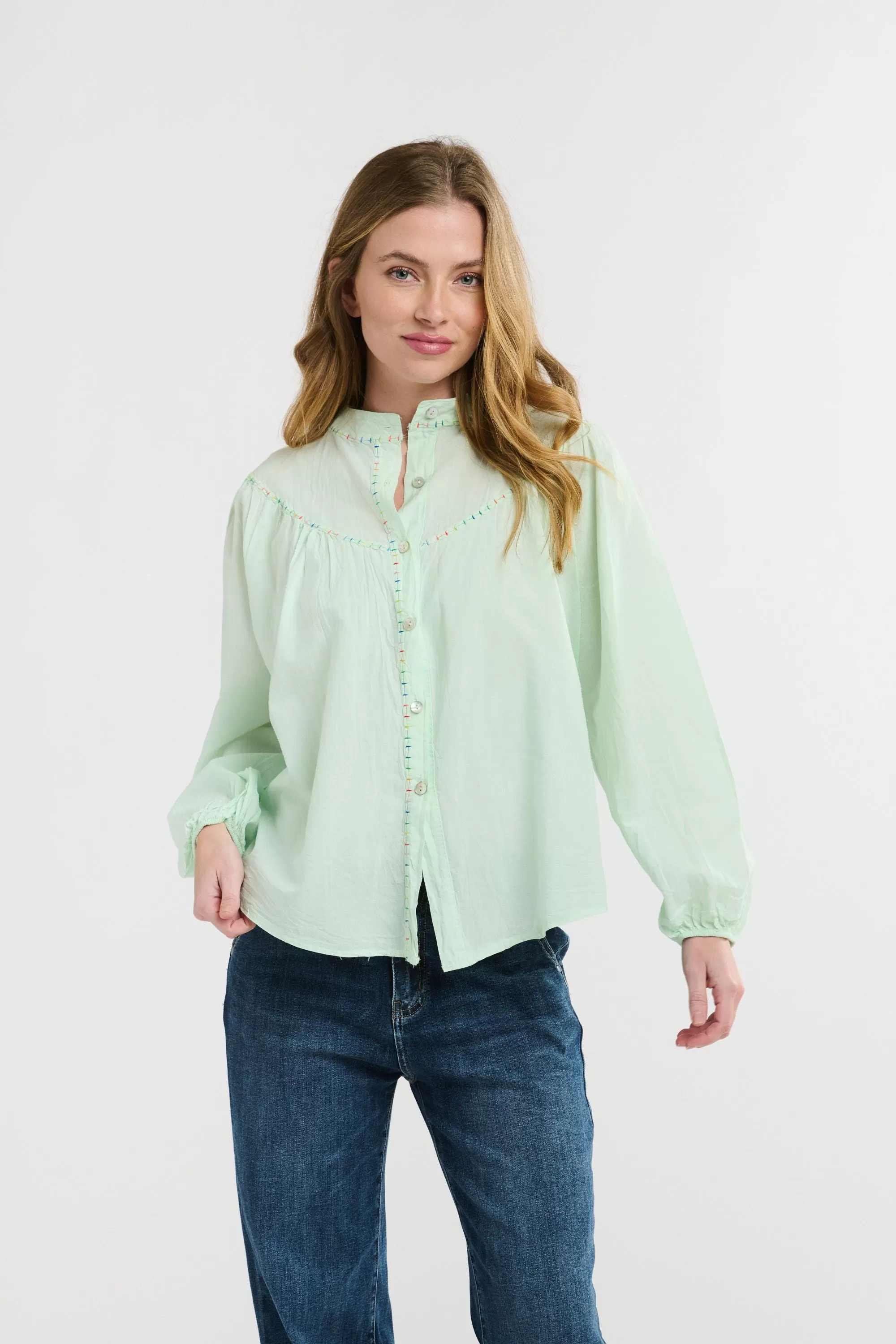 Plume Cotton Shirt - Mint