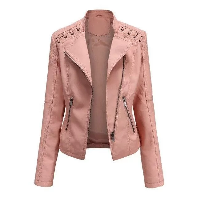 Punk Leather Jacket For Women