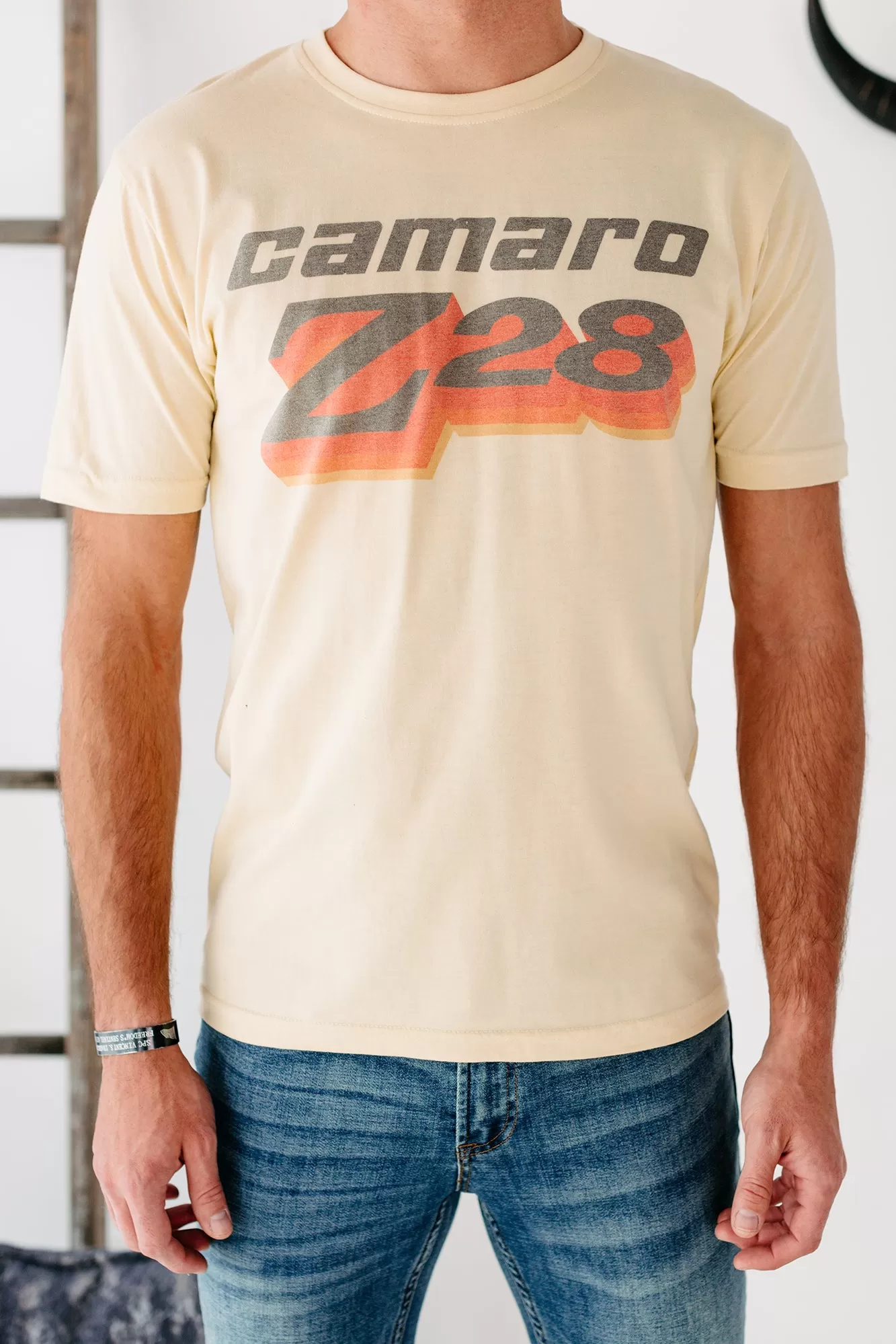 "Camaro Z28" Mens Graphic Tee (Light Yellow)