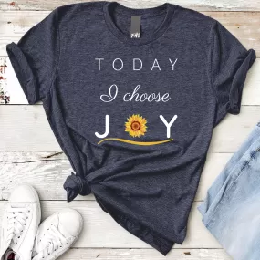 "Today I Choose Joy" T-Shirt (Heather Midnight Navy)