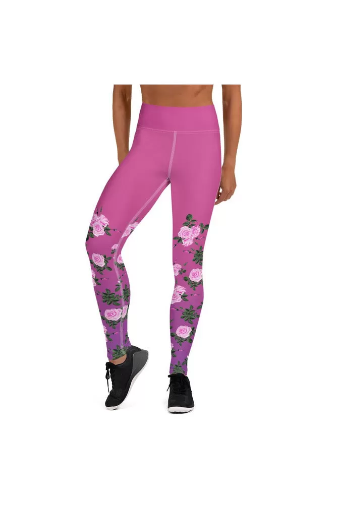 Rising Rose Yoga Leggings