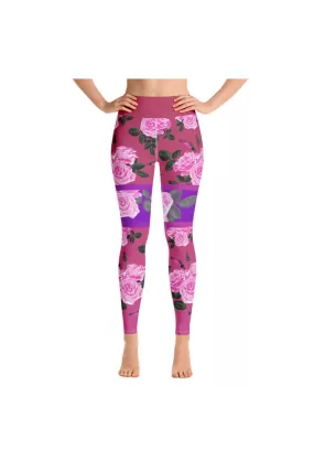 Rose Kimono Yoga Leggings