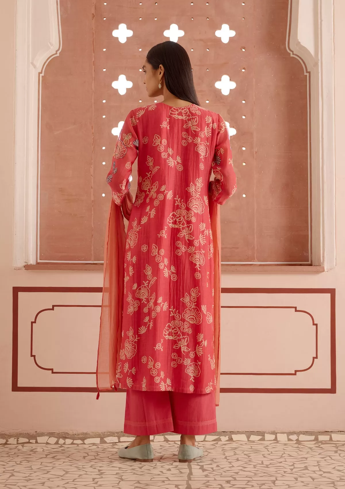 Rosewood Floral Kurta Set